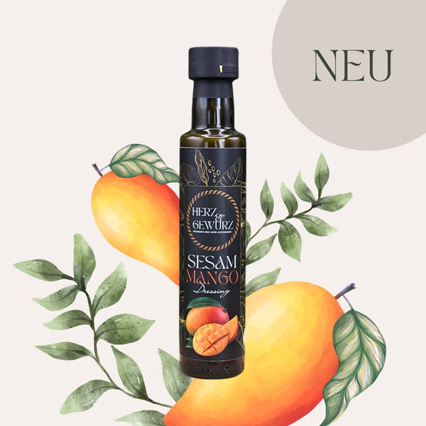 Sesam Mango Dressing mit Olivenöl bio, vegan, glutenfrei, 250ml