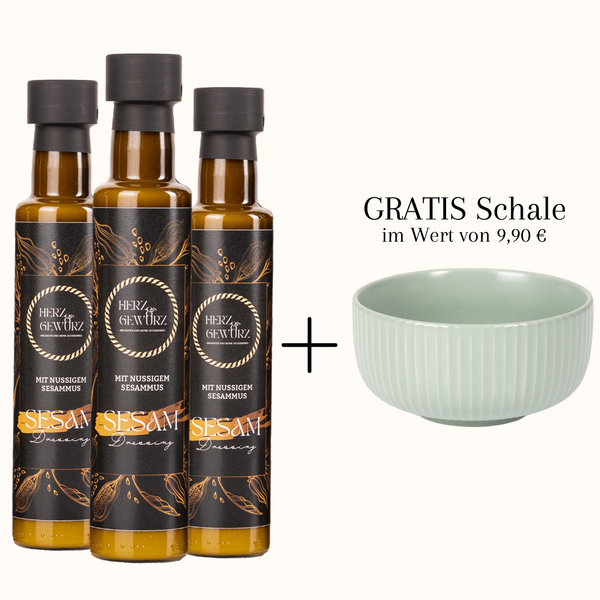 Sesamdressing Sparpaket + GRATIS Schale 'Liva'